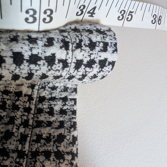 LOFT Black and White Textured Midi Dress Size M NWT - Picture 6 of 7